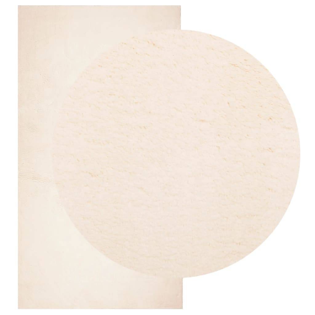 Tapis de SalonPoils Courts Doux et Lavable en Machine Antidérapant Beige 80x150 cm – ComfortXL Outdoor Living - Image 3