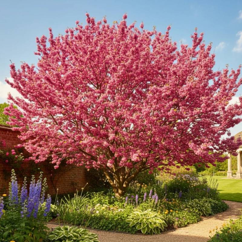 Cercis du Canada Appalachian Red, Arbre de Judée, Gainier du Canada à fleurs Rouge - feuillage Caduc - Pot de 15L - Baliveau-  hauteur à maturité De 3 - Image 2