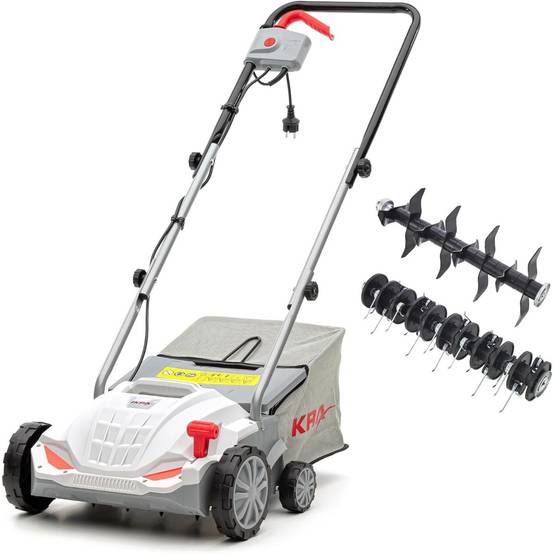 Scarificateur à gazon électrique 1500W, 32cm - Aérateur de pelouse 2en1 scarification & émoussage, bac 30L Entretien gazon IKRA - Image 1