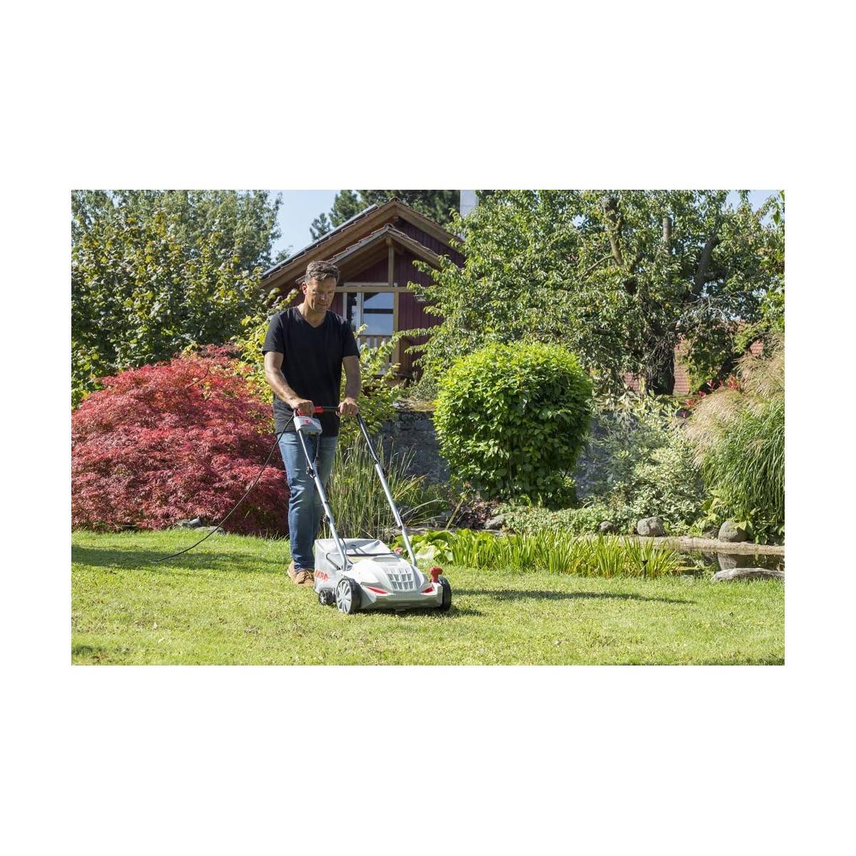 Scarificateur à gazon électrique 1500W, 32cm - Aérateur de pelouse 2en1 scarification & émoussage, bac 30L Entretien gazon IKRA - Image 4