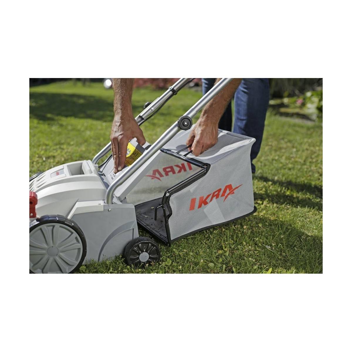 Scarificateur à gazon électrique 1500W, 32cm - Aérateur de pelouse 2en1 scarification & émoussage, bac 30L Entretien gazon IKRA - Image 3