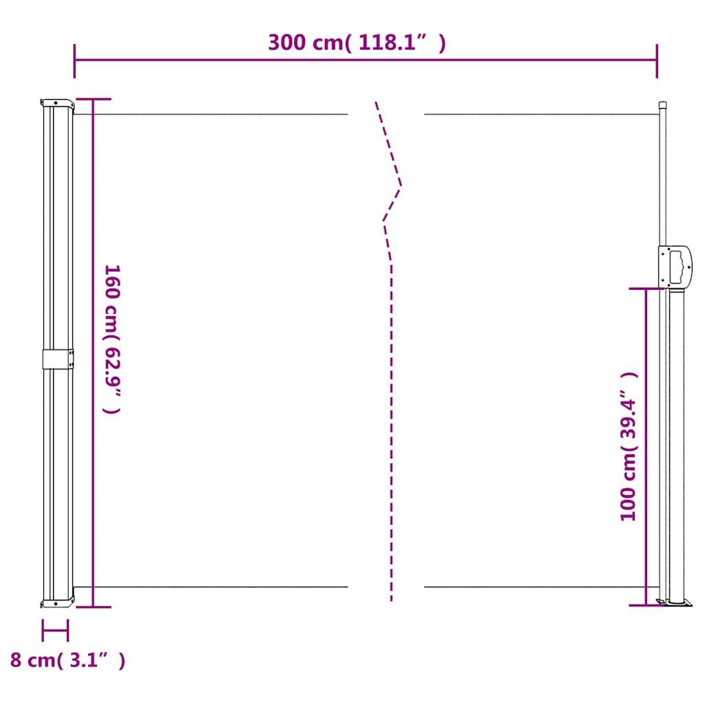 Maison Chic - Store Banne - Auvent latéral rétractable beige 160x300 cm - MEUBLE PRO - Image 10