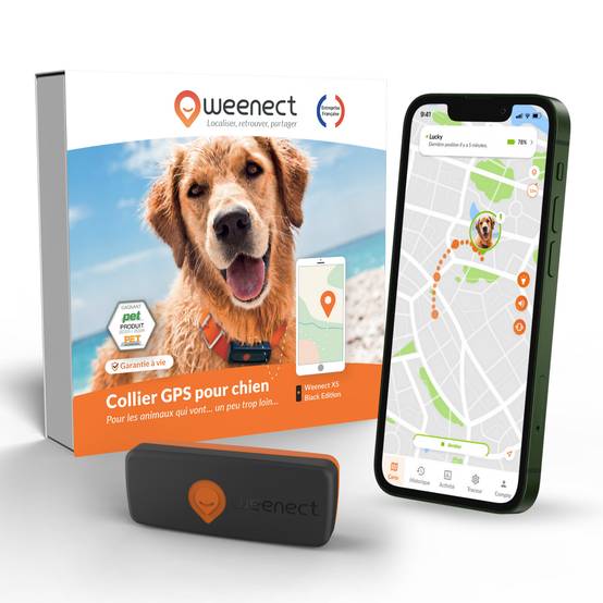Weenect - Weenect XS - collier gps pour chien ( black edition) - Image 1