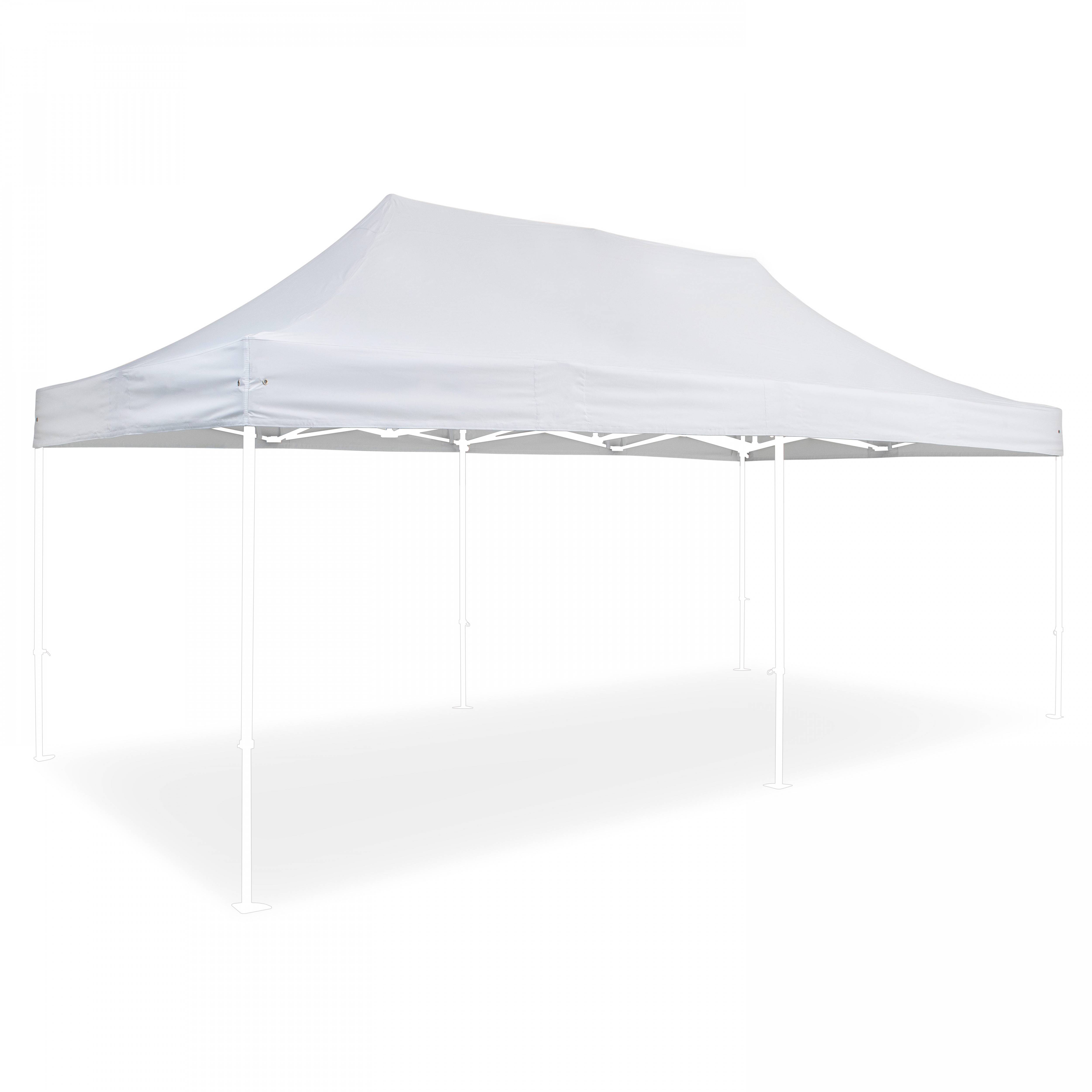 Oviala - Toit de tente pliante pro 3x6 m 40 mm blanc PRO 40 - Oviala - Image 1