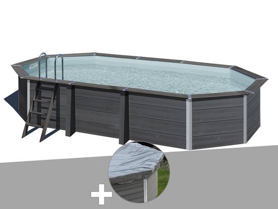 Gré - Kit piscine composite Gré Avant-Garde ovale 6,64 x 3,86 x 1,24 m + Bâche hiver