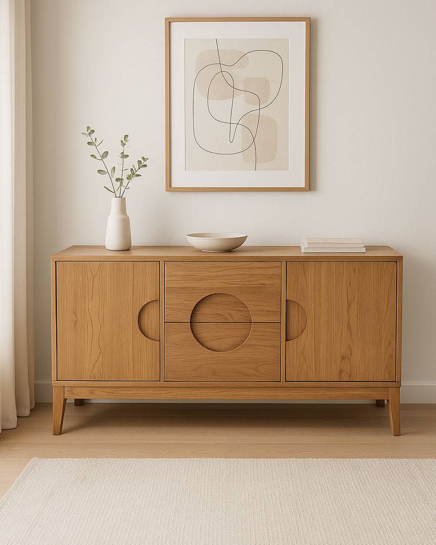 Kyoto - Buffet vintage en teck massif 165 cm - UNIQKA - Image 2
