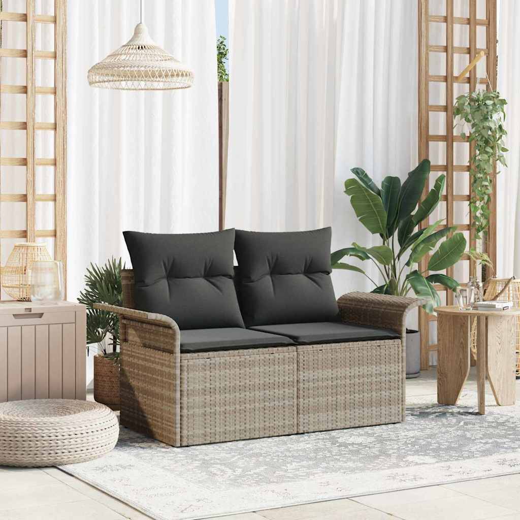 ComfortXL - Canapé Extérieur Compact Polyrotin Gris Clair & Résistance UV pour Aménagement Terrasse Durable Gris – ComfortXL Outdoor Living - Image 1