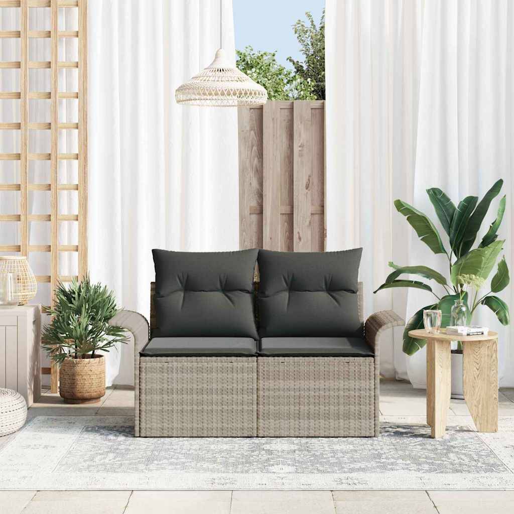 ComfortXL - Canapé Extérieur Compact Polyrotin Gris Clair & Résistance UV pour Aménagement Terrasse Durable Gris – ComfortXL Outdoor Living - Image 3