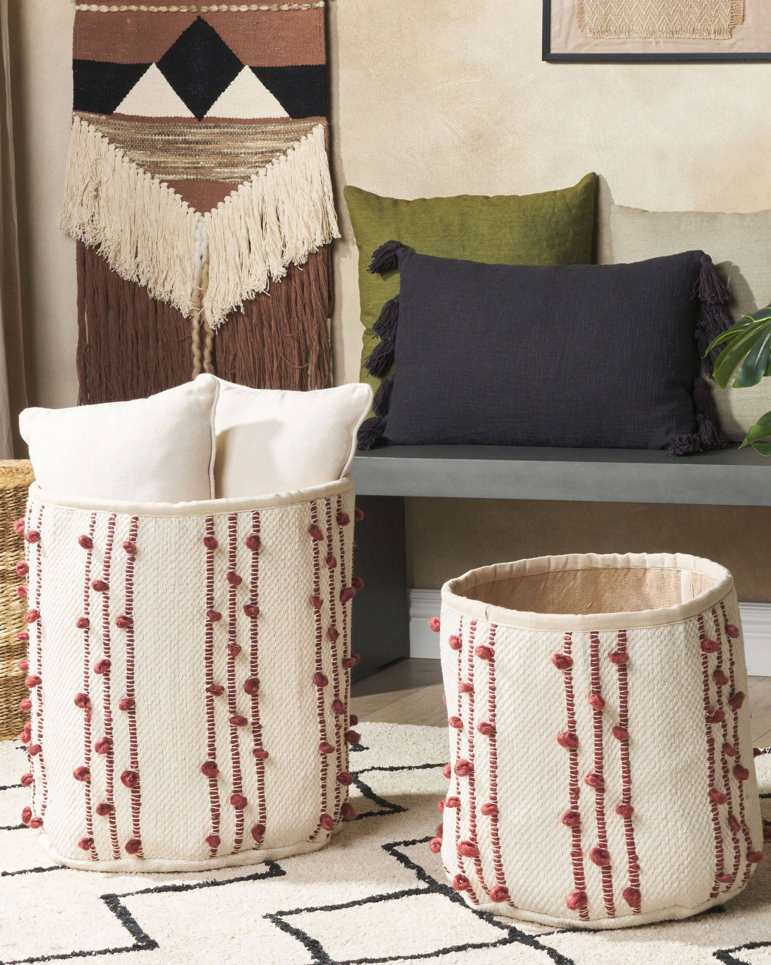 Beliani - Corbeille Coton Beige KHEL - Beliani - Image 1