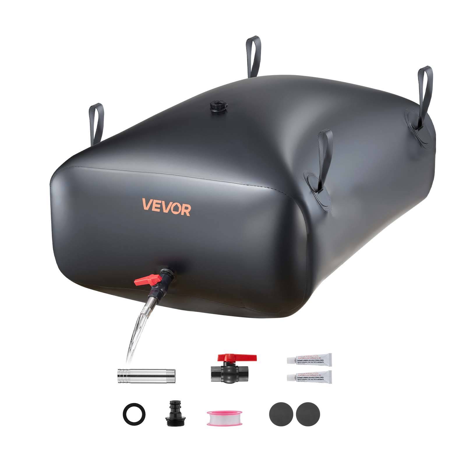 Vevor - VEVOR Réservoir d'Eau Souple Vessie de Stockage Eau Pliable 330 L PVC 1000D Noir