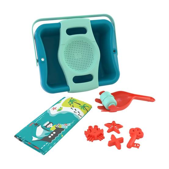 Bac à sable bois FSC® avec bancs intégrés et kit de jeux EXPLORATEUR - Image 10