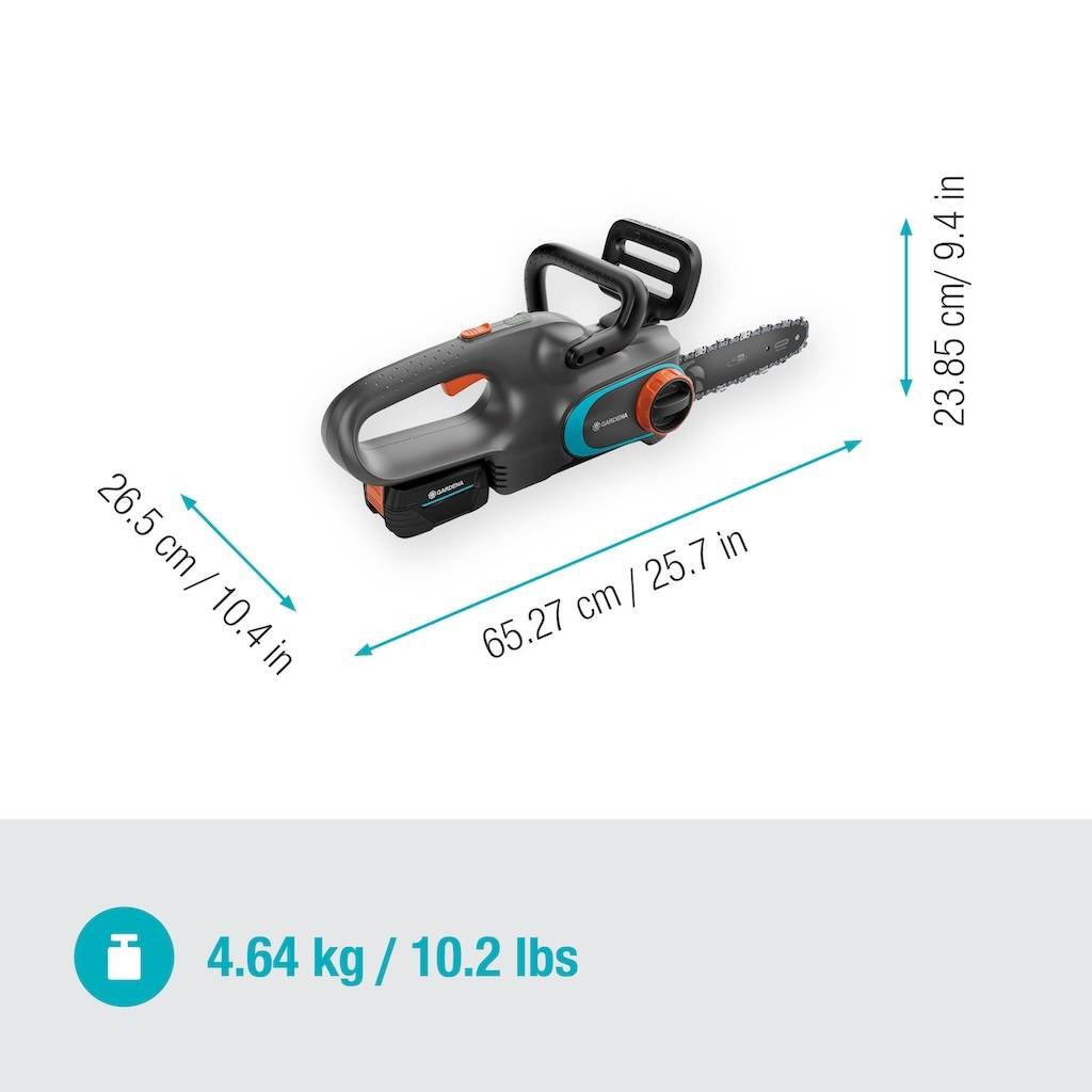 Gardena - Tronçonneuse à batterie – PowerSaw 25/18V P4A – Guide 25 cm – Chaîne 3/8” - Image 4