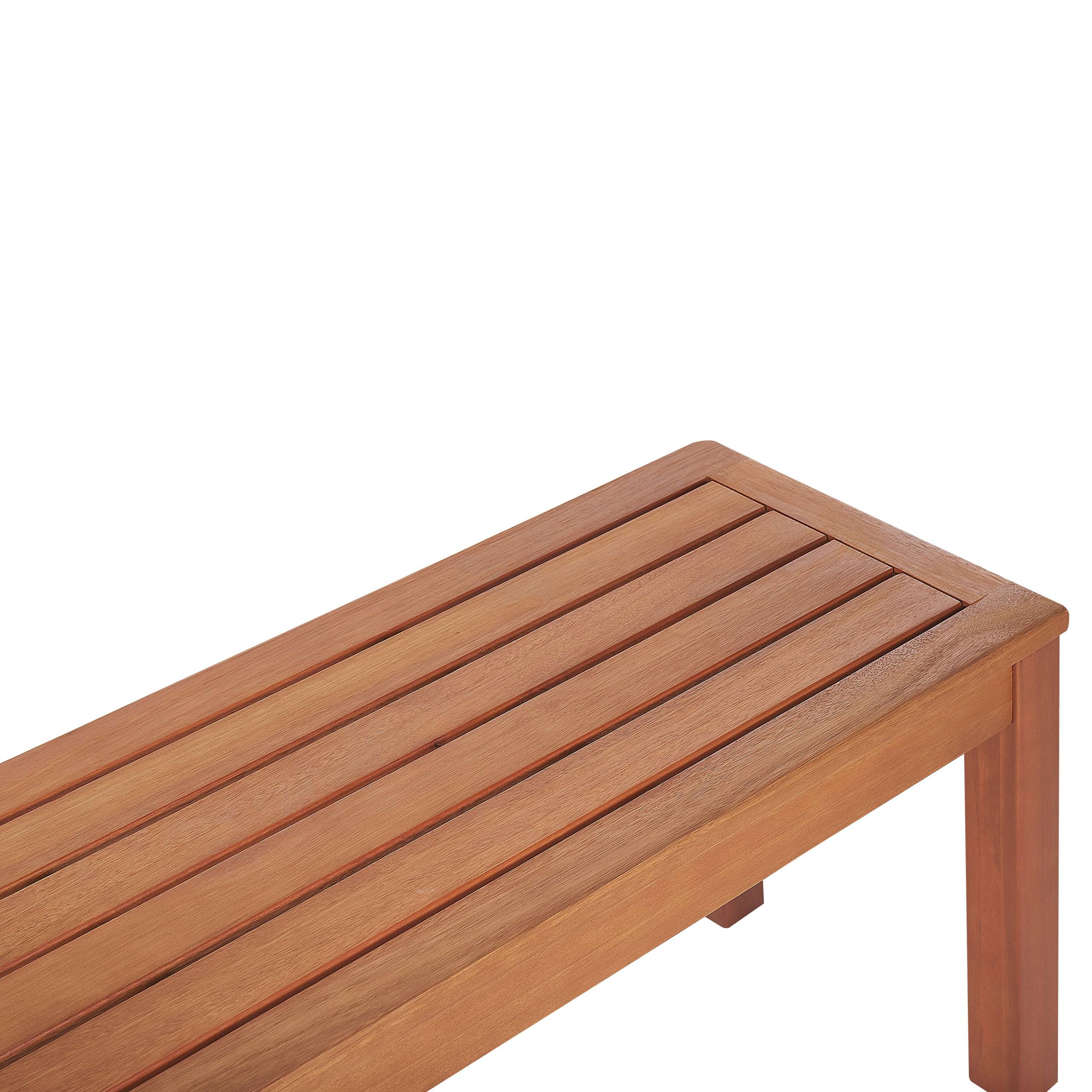 Beliani - Banc, 3 Personnes Bois d'eucalyptus Gris MONSANO - 170x35x45- Beliani - Image 7