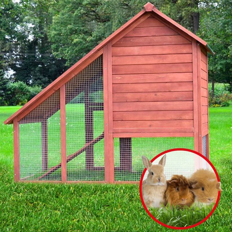 Cage Clapier Enclos lapin petits animaux 140 x 120 x 55 cm Modele : 032 Ferme - Image 4