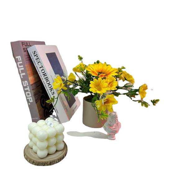 Pot Décoratif Tournesols et Marguerites Artificielles - Composition Colorée pour Salon et Chambre - Lytech - Image 1