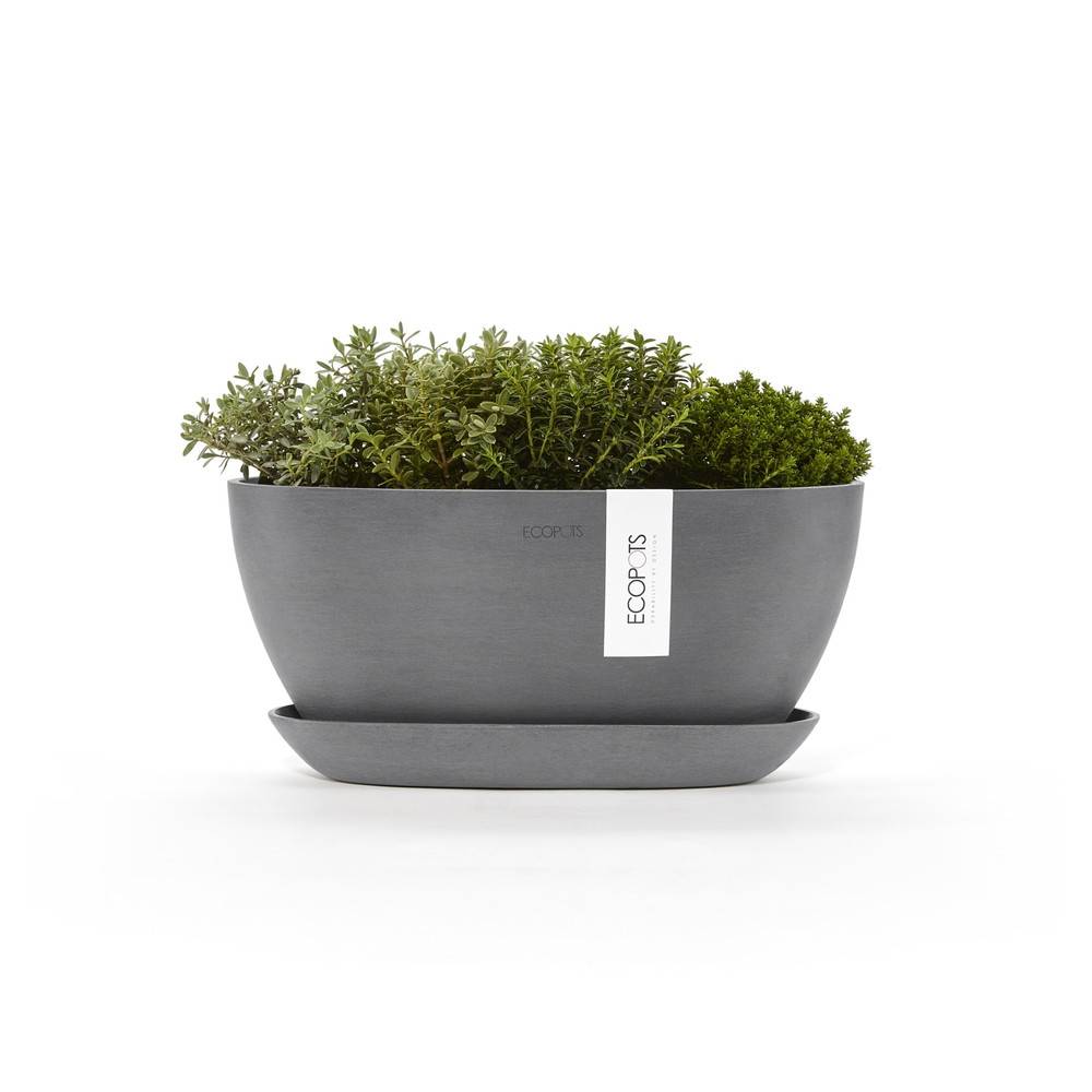 Ecopots - Pot Ovale Sofia 30 + Soucoupe - 30 x 13 x H. 13,9 cm - 2,7 L ECOPOTS - Image 2