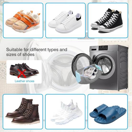 0 - Sac lavage chaussures -360° Protection machine à laver - Microfibre/Nylon - Gris - Image 4