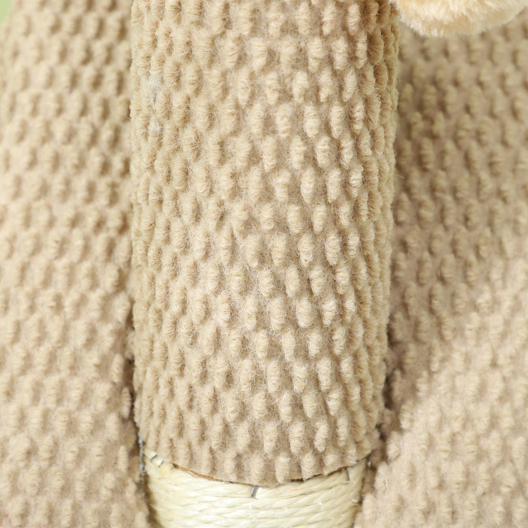 Sans Marque - Griffoir avec planche, balle, texture picot/sisal, 54 cm, Brun clair - Image 10