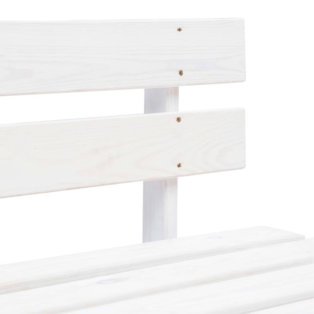 PANGIVO - Banc de jardin bois blanc 110 x 65 x 55 cm - PANGIVO - Image 4