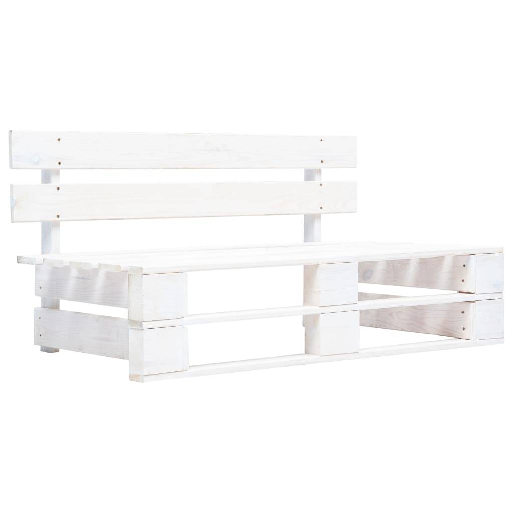 PANGIVO - Banc de jardin bois blanc 110 x 65 x 55 cm - PANGIVO - Image 1