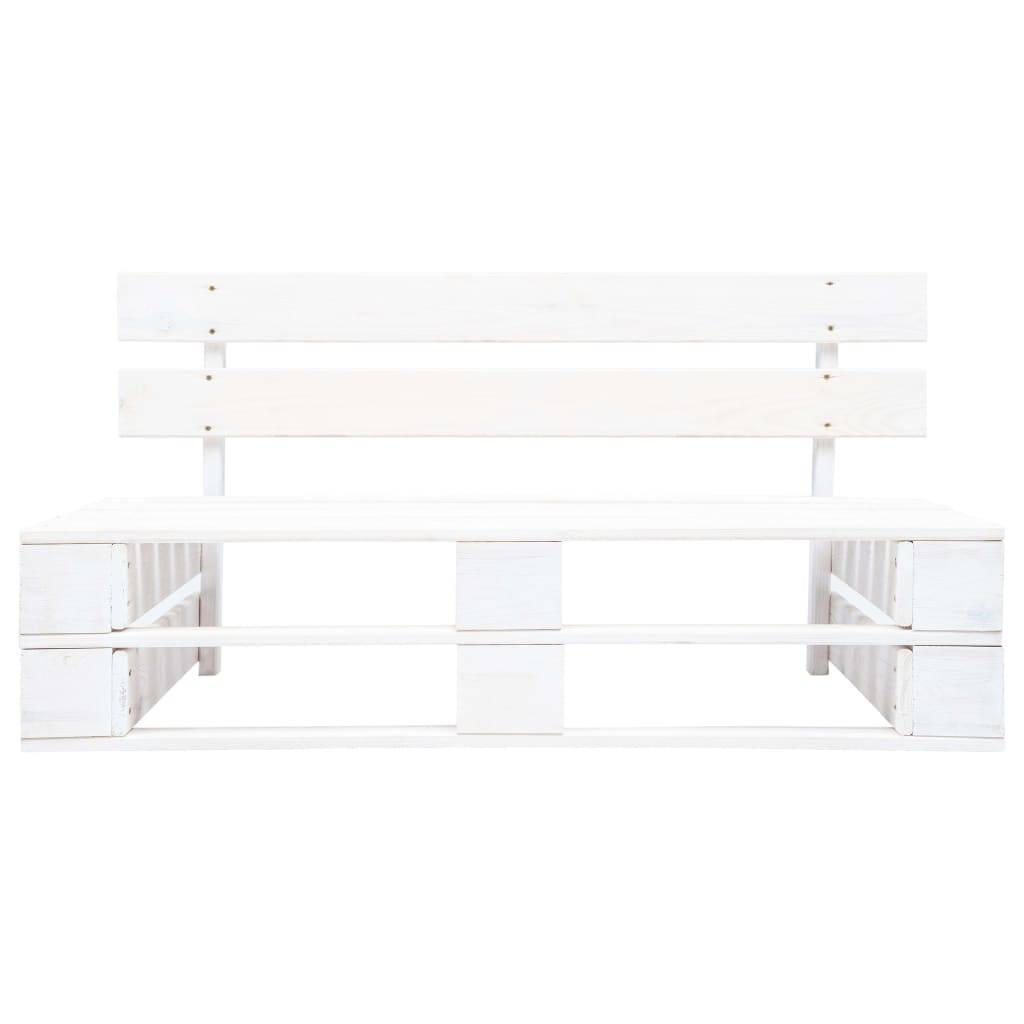 PANGIVO - Banc de jardin bois blanc 110 x 65 x 55 cm - PANGIVO - Image 2