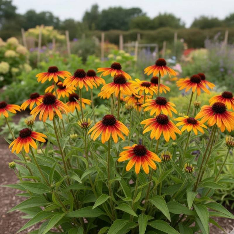 Échinacée SunSeekers® 'Tequila Sunrise®' à fleurs Jaune/Orange - feuillage Caduc - Godet - 5/20 cm