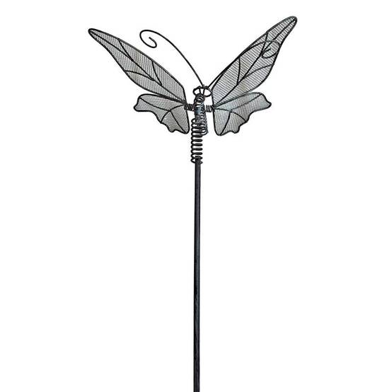 La Grande Prairie - Tuteur mobile jardin Papillon fer 38x31x150cm - Image 1