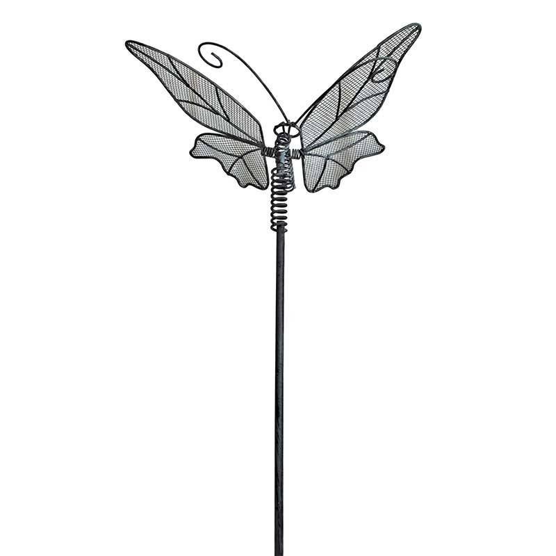 La Grande Prairie - Tuteur mobile jardin Papillon fer 38x31x150cm - Image 2