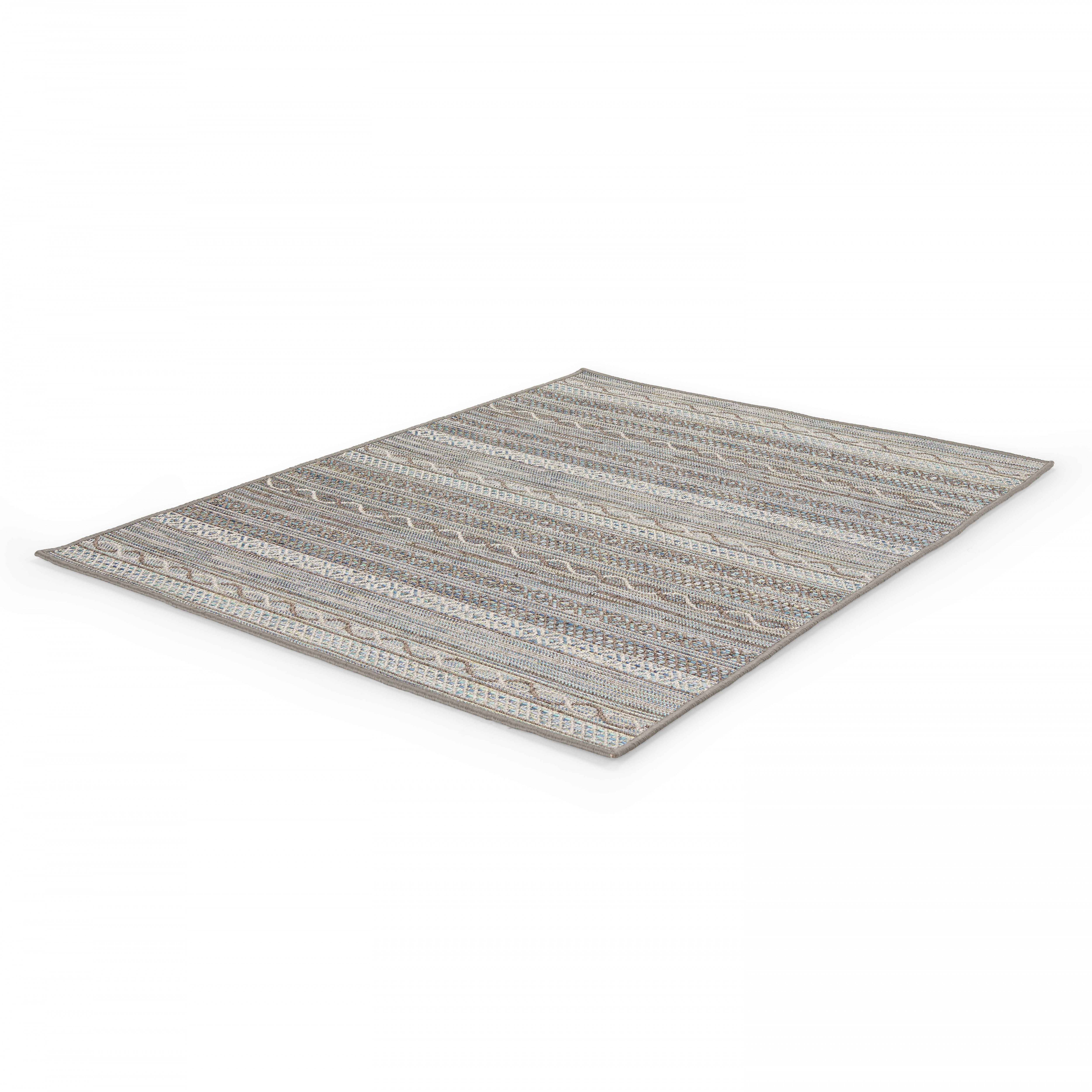 Oviala - Tapis rectangulaire en polypropylène 160x230 cm gris Urda - Oviala - Image 3