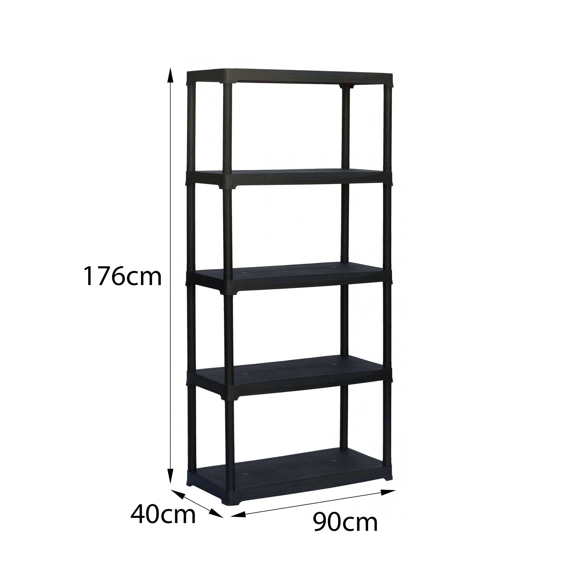 Dmora - Armoire d'extérieur Damme, Etagère d'extérieur, Armoire de balcon polyvalente, Armoire d'extérieur, Anthracite, 90x40h176 cm - Dmora - Image 3
