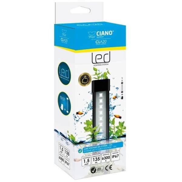 Ciano - CIANO CLA20 PLANTS rampe led 8W + transfo spéciale plantes pour aqua 60 et aqua 80 CIANO - Image 1