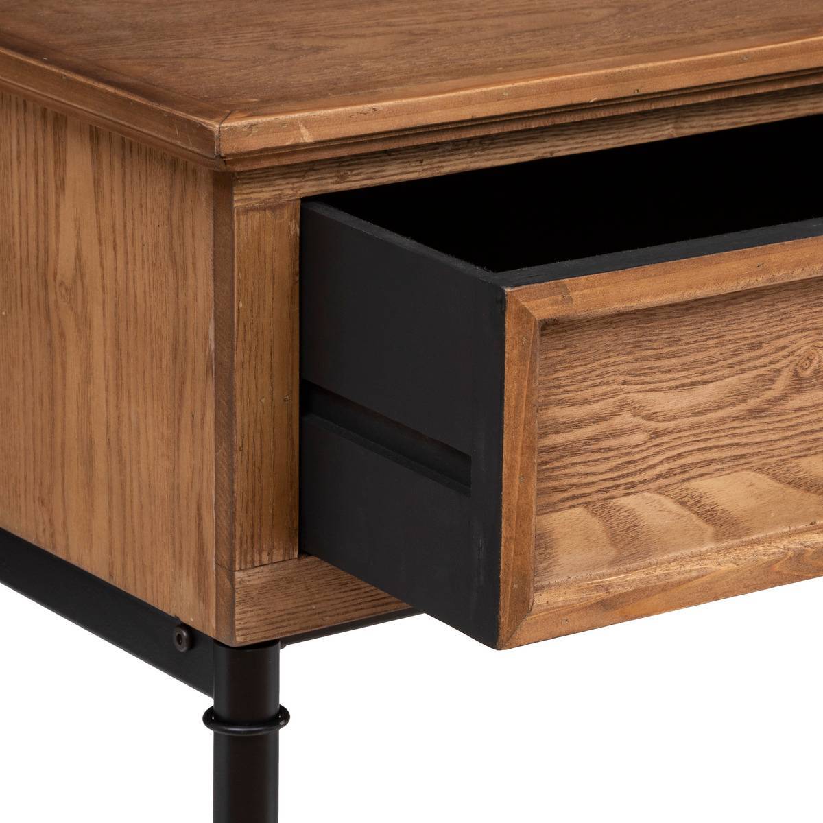 Atmosphera - Console 2 tiroirs "Danik" bois L110cm - Atmosphera Créateur d'intérieur - Image 5