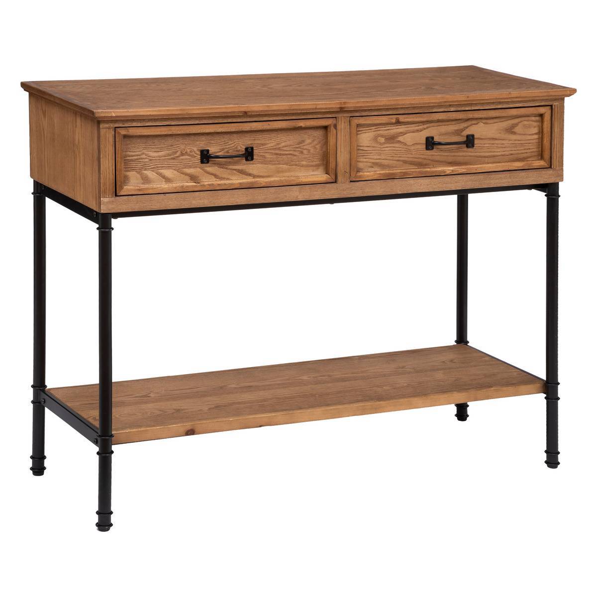 Atmosphera - Console 2 tiroirs "Danik" bois L110cm - Atmosphera Créateur d'intérieur - Image 2