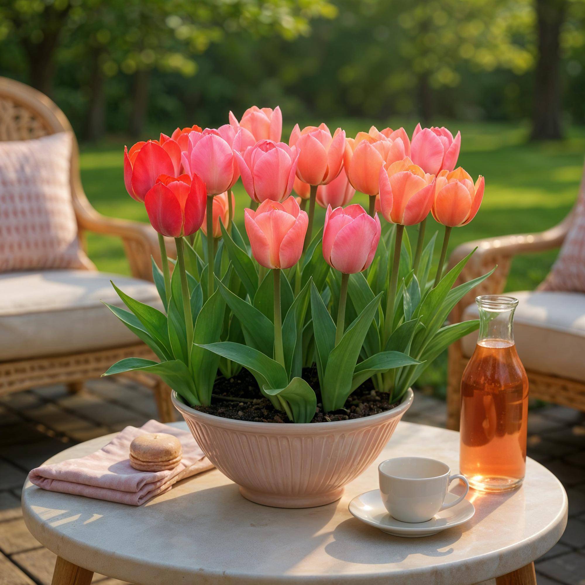 La Green Touch - Tulipe (Tulipa) 'Pink-Red' - Image 2