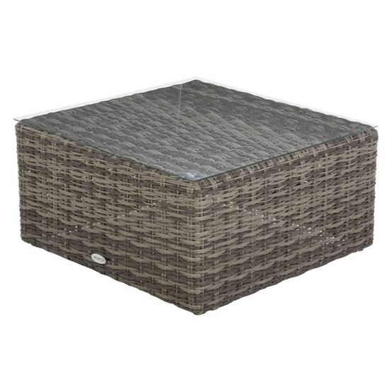 Hesperide - Table basse de jardin carrée "Mooréa" terre d'ombre 72x72x36cm en aluminium traité époxy Hespéride - Image 2