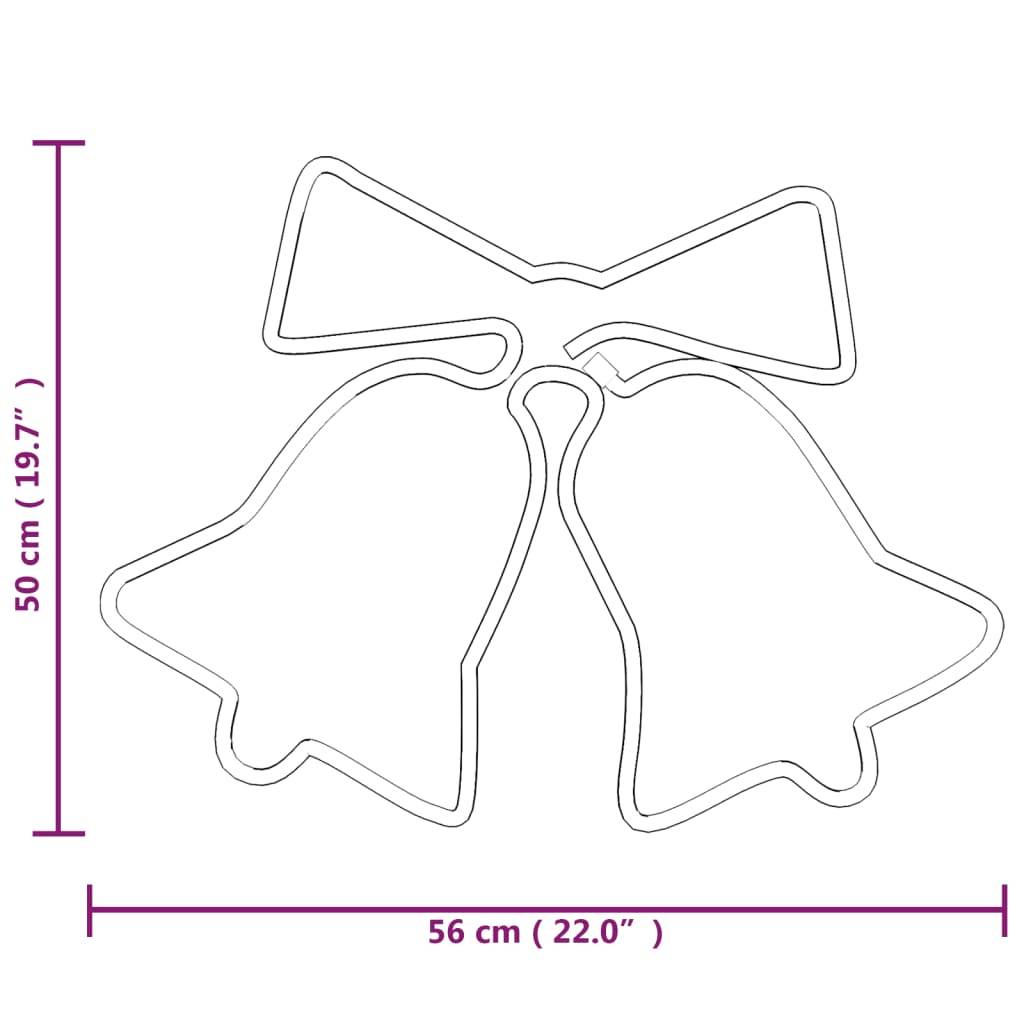 Vidaxl - Figurine de cloches de Noël avec 72 LED 50x56 cm vidaXL 343290 - Image 3