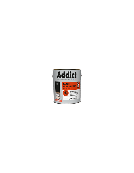 Peinture Laque Glycéro Brillant 2.5 Litres Noir - Addict - Image 1