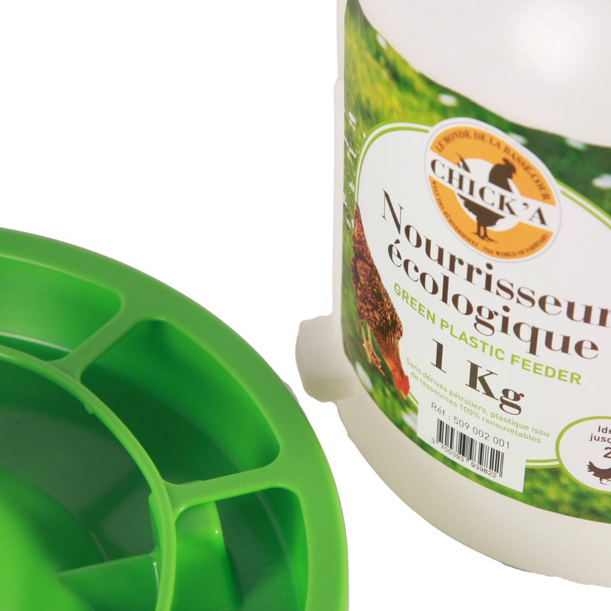 Chick'a - Nourrisseur à trémie ligne verte 1 kg CHICK'A - Image 3