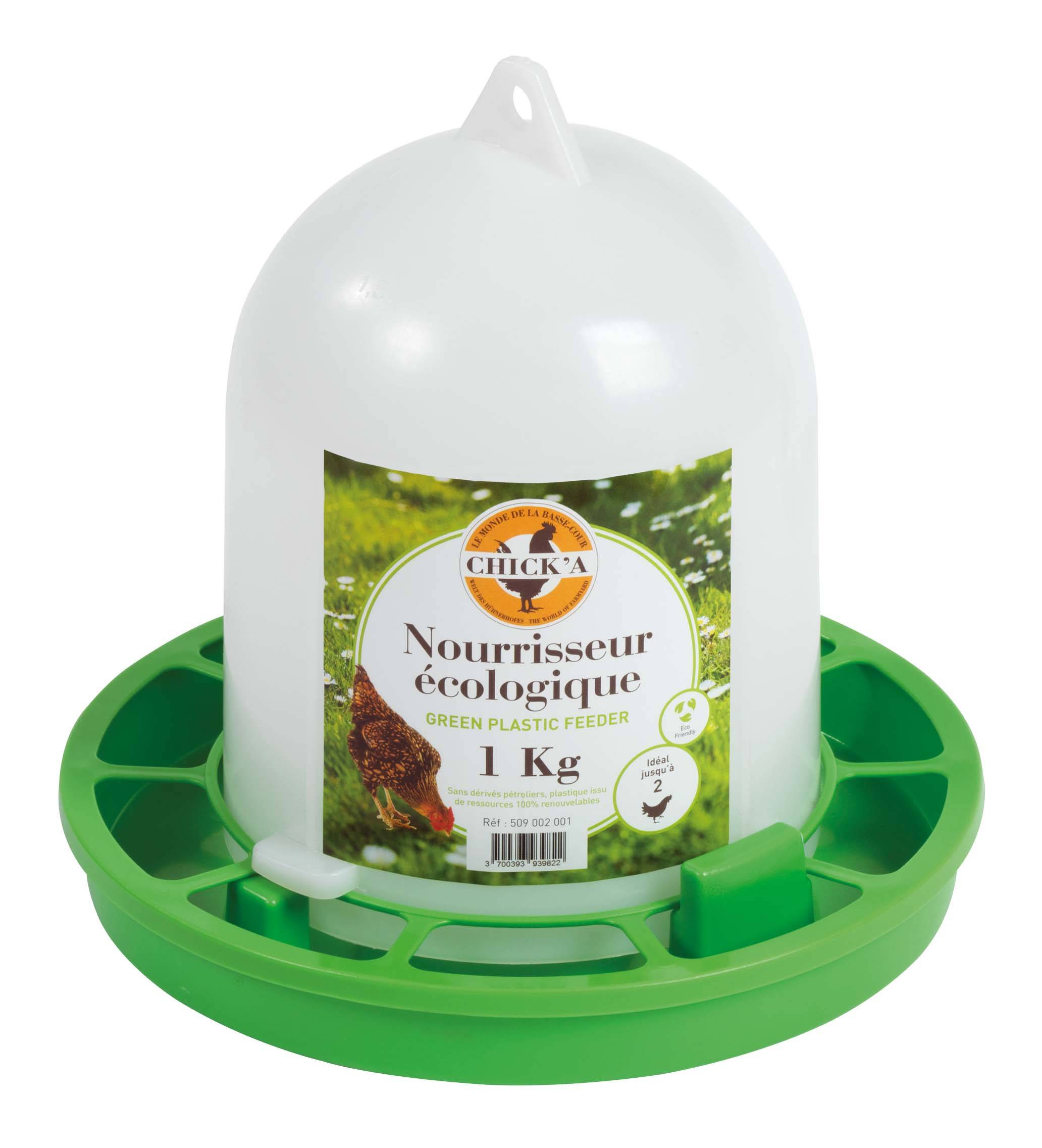 Chick'a - Nourrisseur à trémie ligne verte 1 kg CHICK'A - Image 1