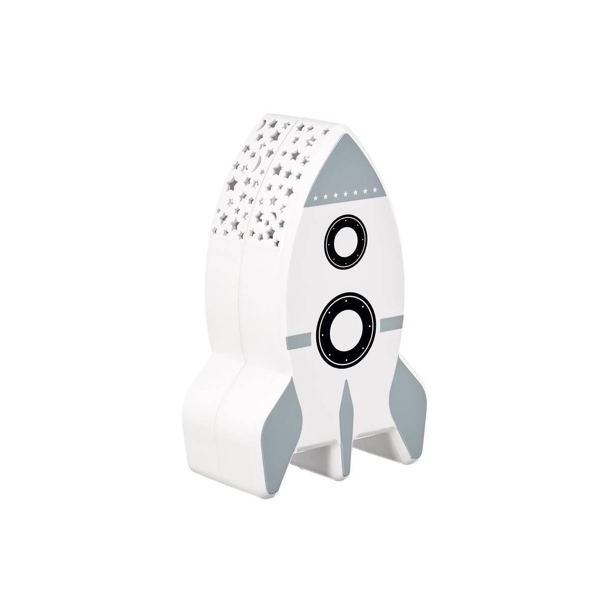 The Home Deco Kids - Veilleuse Projection Murale "Fusée" 15cm Blanc - Image 2
