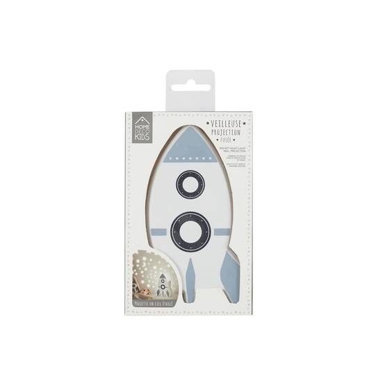 The Home Deco Kids - Veilleuse Projection Murale "Fusée" 15cm Blanc - Image 4