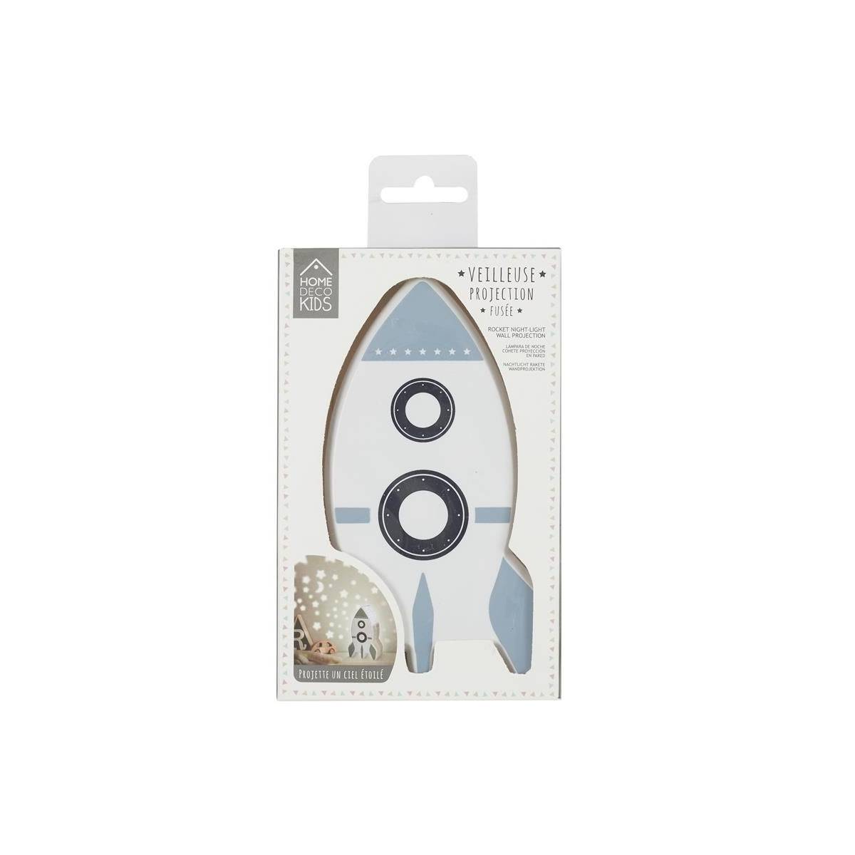The Home Deco Kids - Veilleuse Projection Murale "Fusée" 15cm Blanc - Image 4