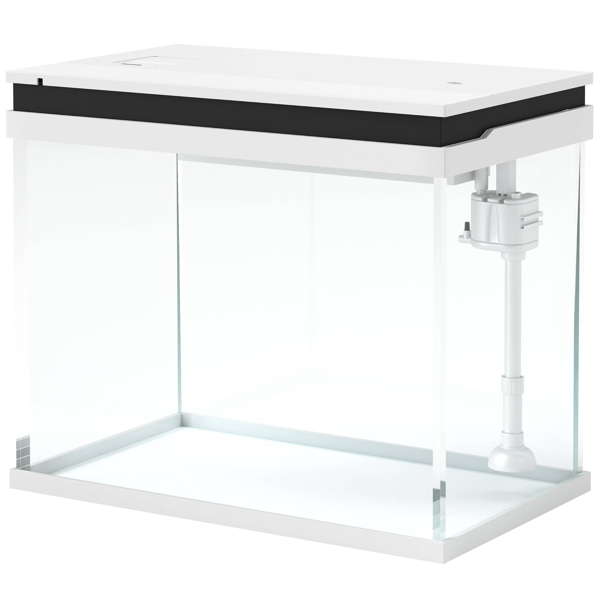 ComfortXL - Aquarium 41 L verre blanc 48 x 30 x 41 cm avec filtration pompe à eau et éclairage LED pour poissons - Image 2