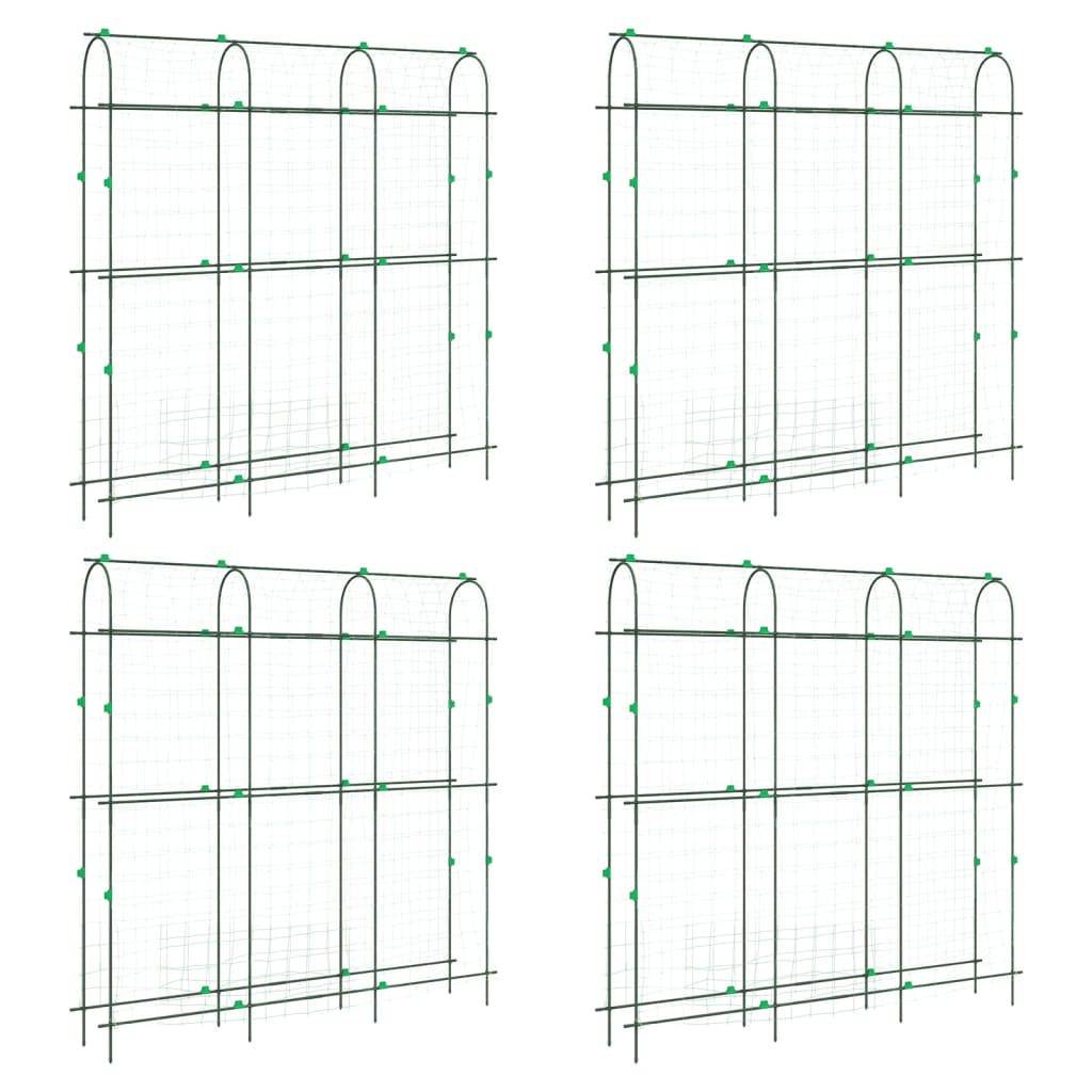 Lot de 4 Treillis Jardin Forme U en Acier Robuste pour Plantes Grimpantes et Potager Vert – ComfortXL Outdoor Living - Image 2