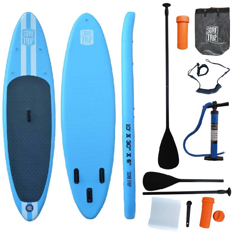 Paddle gonflable - En dropstitch - Avec sac de transport - Dimensions : 305 x 76 x 15 cm - Surftrip - Image 1