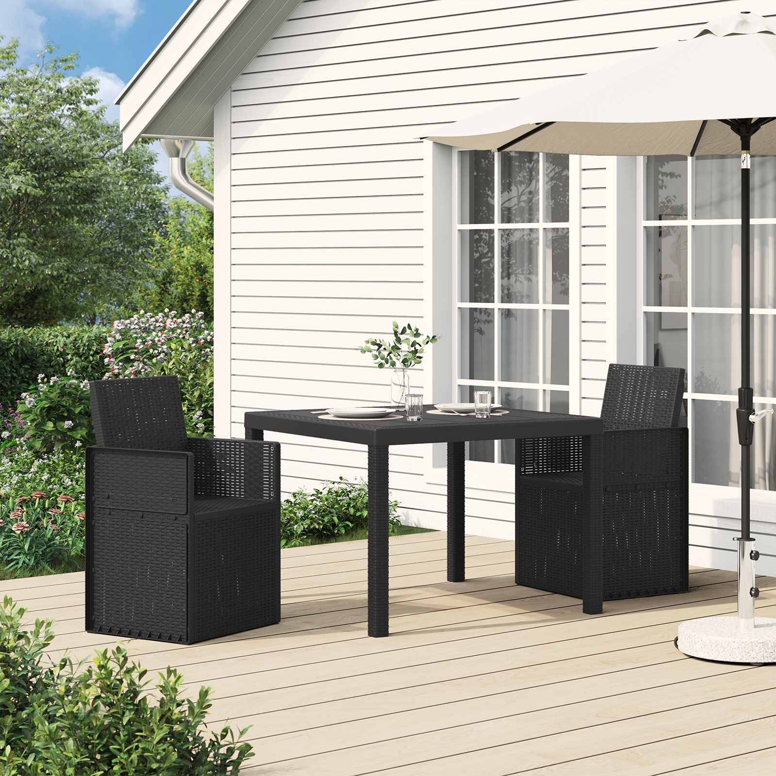 PANGIVO - Chaises de jardin PP anthracite 53 x 47 x 88.5 cm - PANGIVO - Image 1