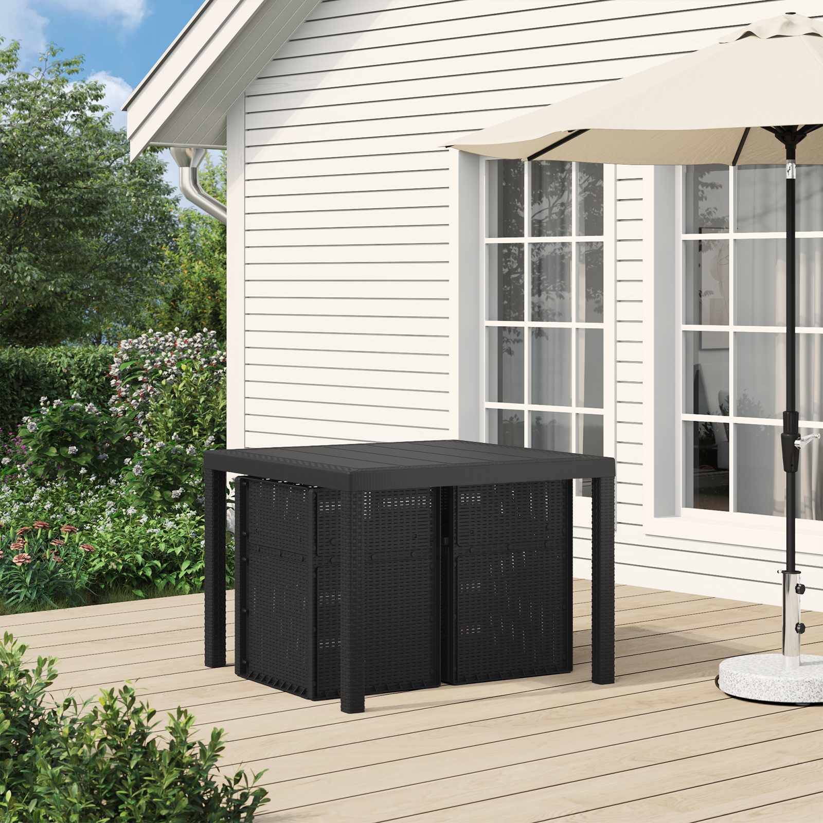 PANGIVO - Chaises de jardin PP anthracite 53 x 47 x 88.5 cm - PANGIVO - Image 3