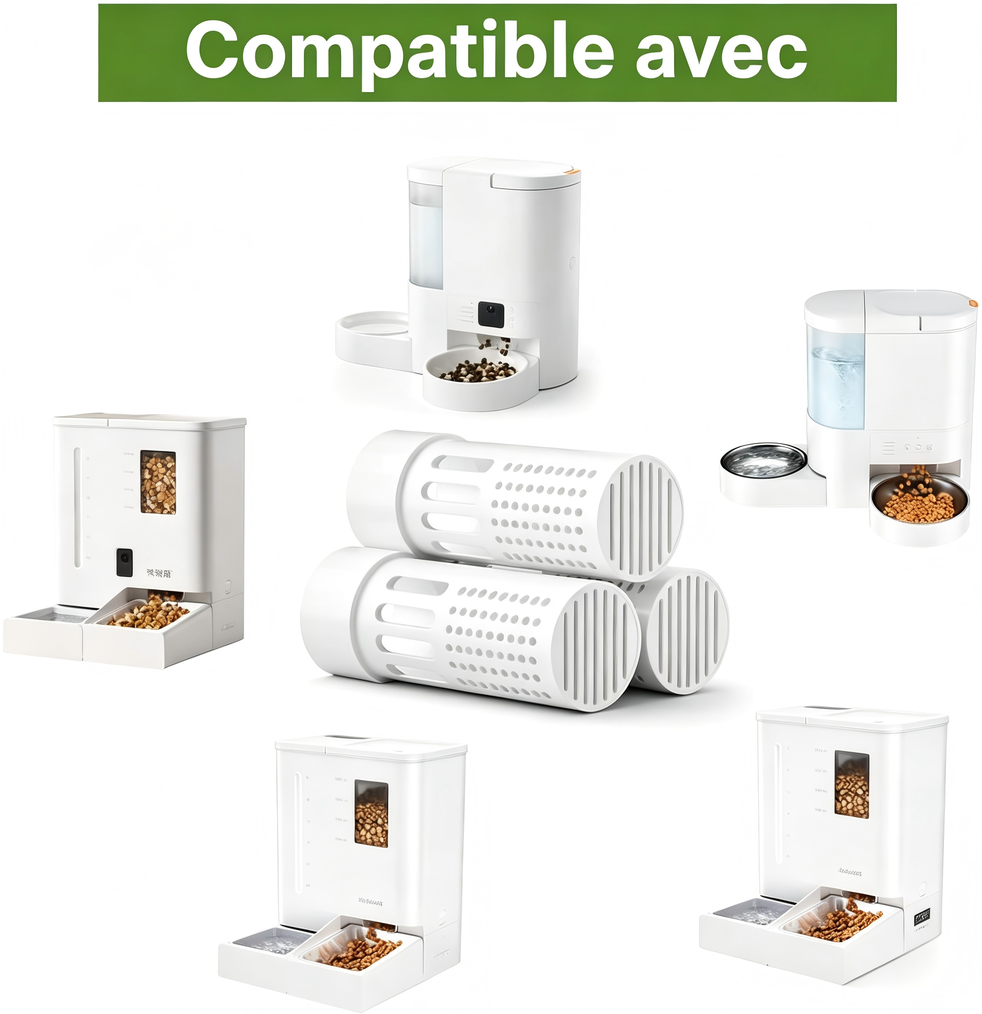 Sans Marque - Filtre de rechange pour distributeur d'eau automatique 2 en 1 DUDUPET - Image 3