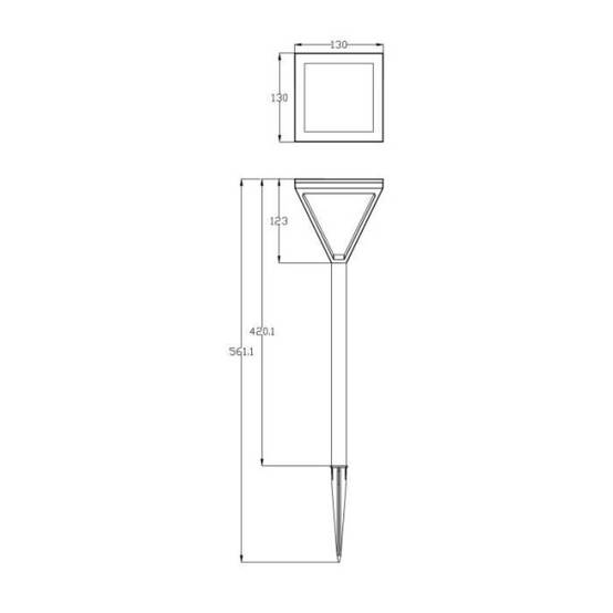 Lanterne solaire inox verre perlé 25 lumens blanc chaud - GALIX - Image 4