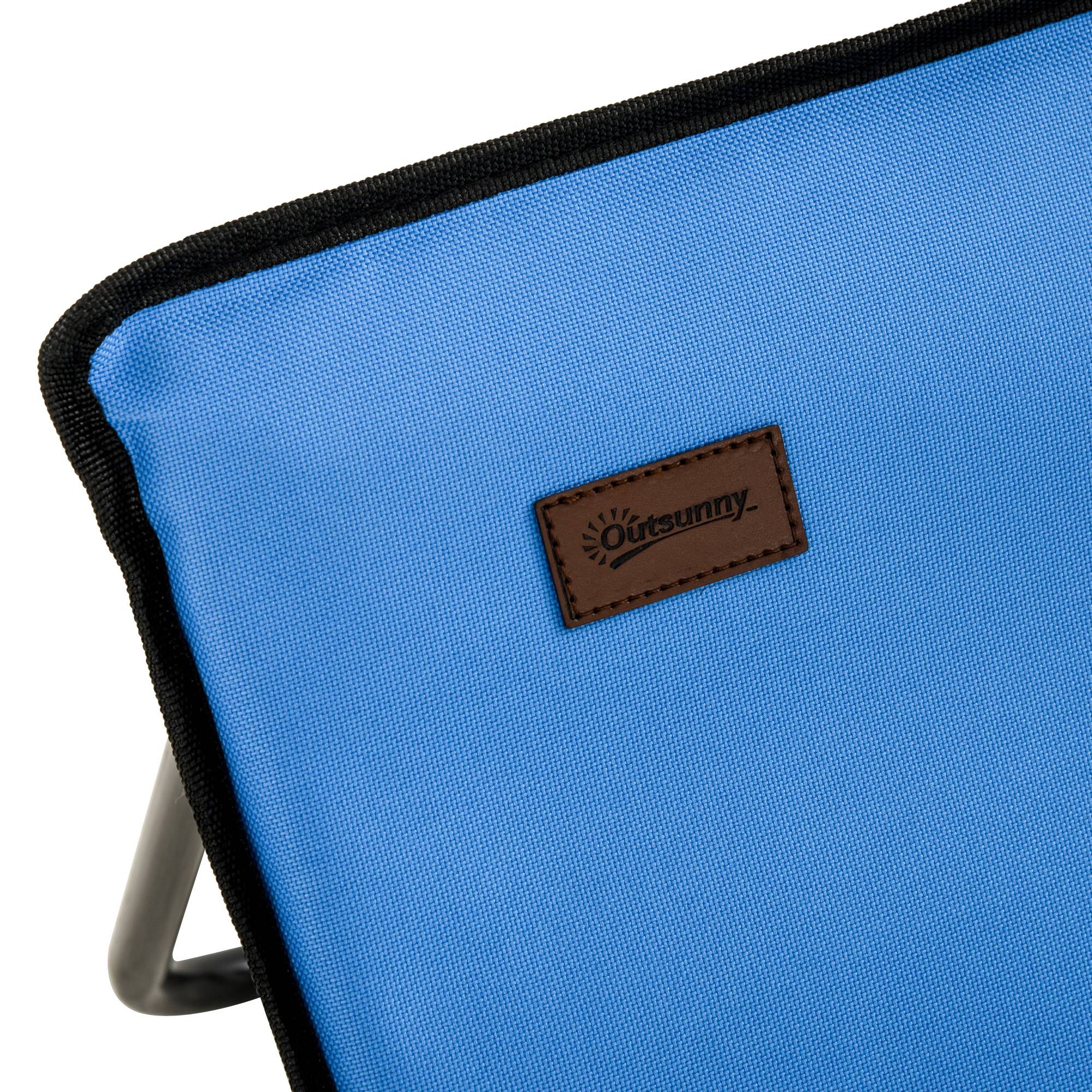Lot 2 tapis de plage acier extérieur dossier inclinable sangle transport bleu - ComfortXL Outdoor Living - Image 10